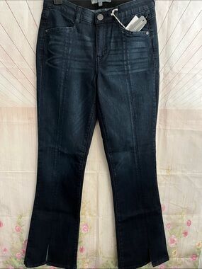 Wit & Wisdom Dark Blue Flare Jeans 6 Itty Bitty Boot